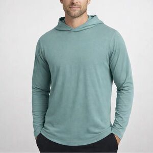 VRST Men's Essential Perform Lightweight Golf Hoodie AquaDust UPF 30+ Sz Med NEW